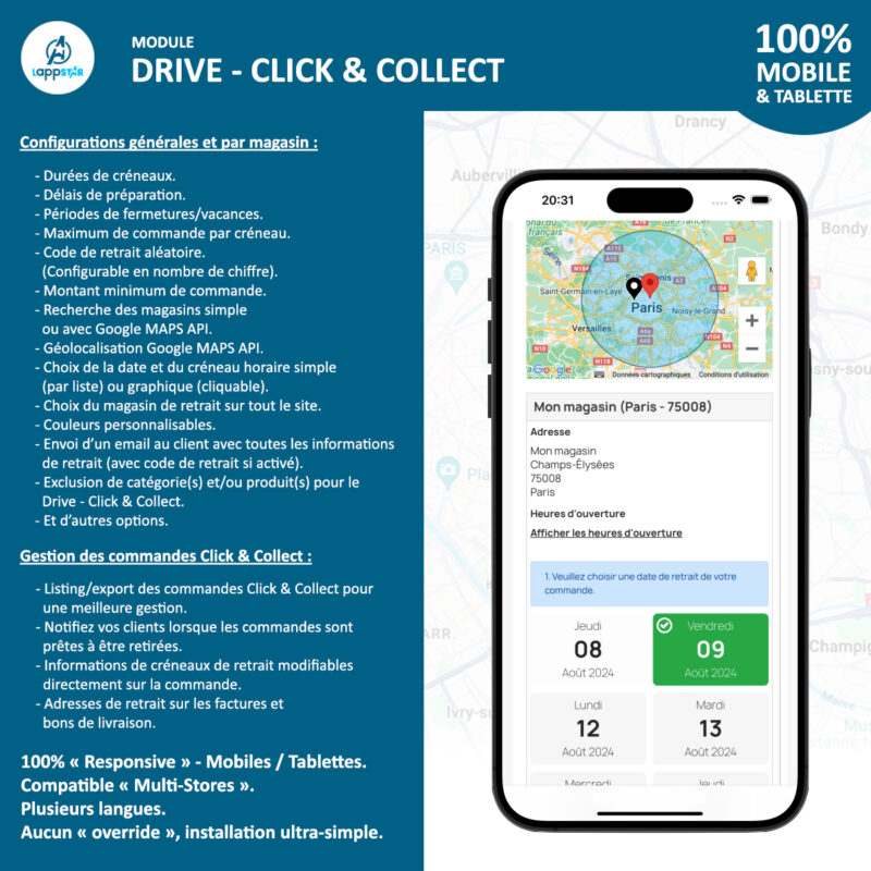 Prestashop Click & Collect - Drive - Lockers | Retrait en magasin